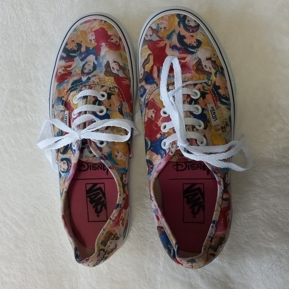 Vans × Disney Rare Authentic Multi Disney Princess Print Shoes Unisex - Picture 13 of 14